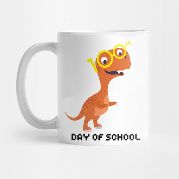 Dinosaur T-Rex 100th Day Of School Funny Gifts by macshoptee